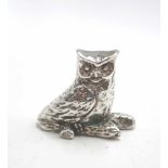 Sterling silver owl figure