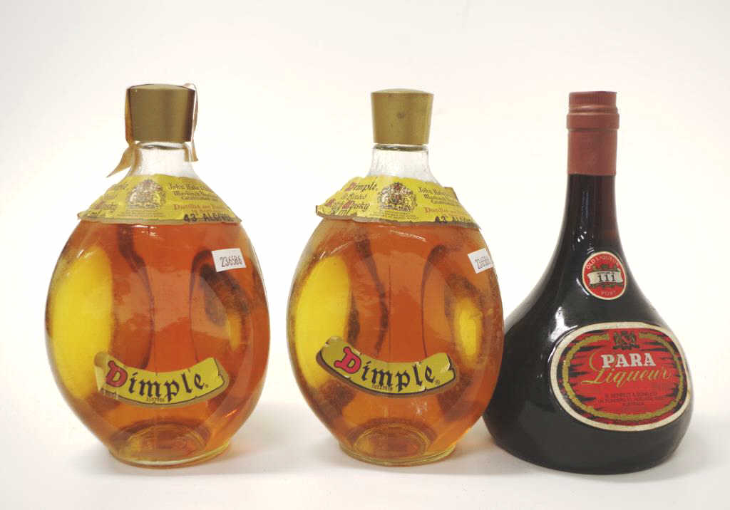 Two unopened bottles Dimple Scotch whisky