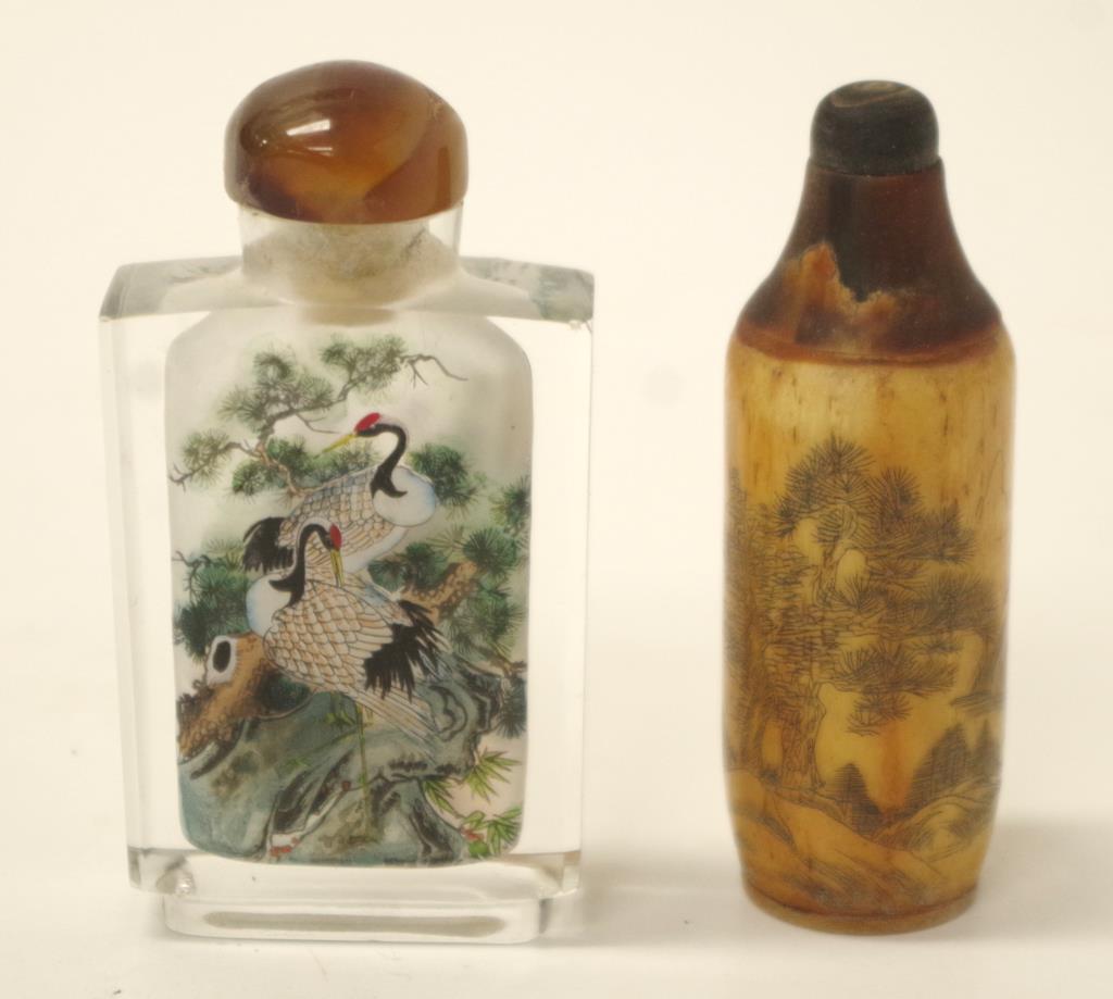 Four various Chinese snuff bottles - Image 3 of 3