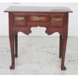 Georgian oak knee hole dressing table