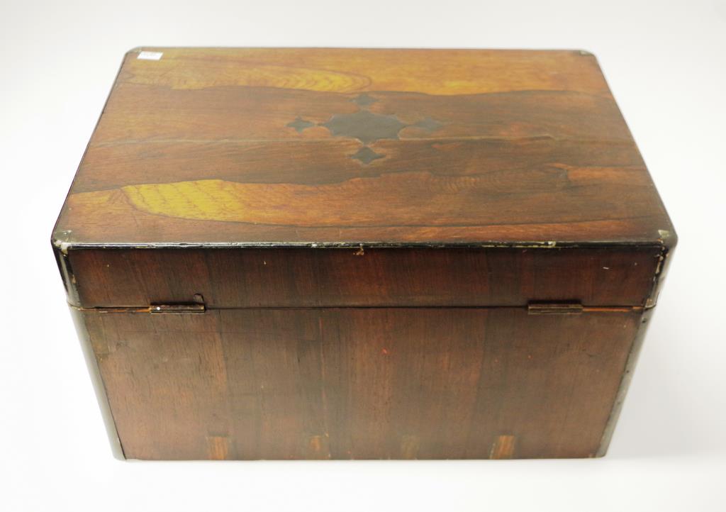 Victorian rosewood writing slope box - Image 4 of 4