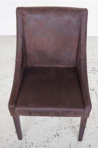 Brown suede upholstered chair - Image 2 of 2