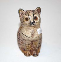 Vintage cast metal cat form money box