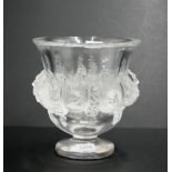Lalique France Crystal Dampierre vase