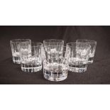 Set of six Christofle "Iriana" whiskey glasses