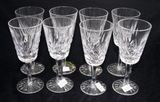Eight Waterford "Lismore" port glasses