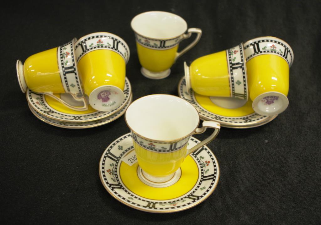 Vintage set Royal Worcester coffee cups & saucers - Bild 2 aus 4