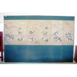 Hand painted folding Chinese screen