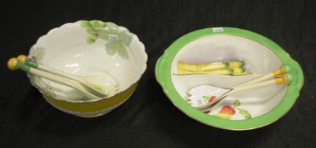 Two Noritake Vegetable bowls and servers