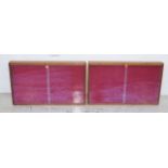 Pair of display cases suitable for wall mounting