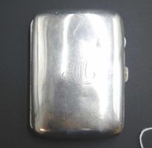 George V sterling silver cigarette case