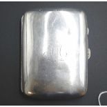 George V sterling silver cigarette case