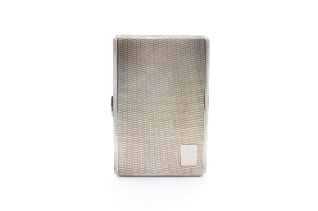 George VI silver engine turned cigarette case - Image 2 of 3