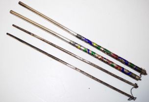 Pair of Chinese silver chopsticks