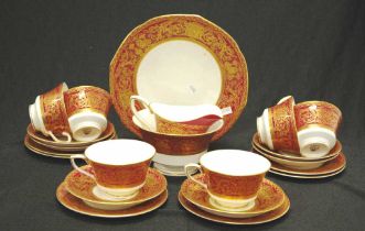 Twenty one piece Royal Worcester tea set