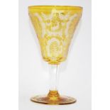 Early 20th century Bohemian wine glass