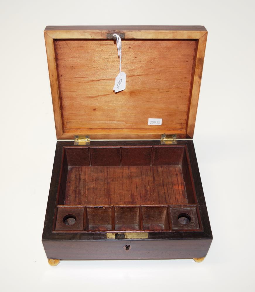 George III flambe mahogany box - Image 3 of 5