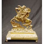 Napoleon on horseback brass mantle figure