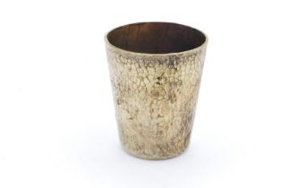 Hammered silver shot glass
