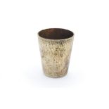 Hammered silver shot glass