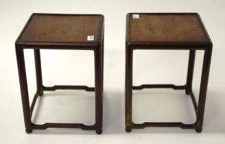 Pair of Chinese hardwood stands