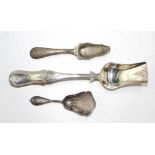 Three various Continental silver spoons