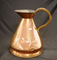 Antique two gallon copper pitcher