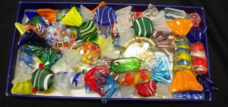 Large quantity of art glass lollies