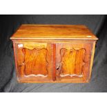 Small antique timber collectors cabinet