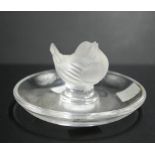 Lalique France glass bird ring dish
