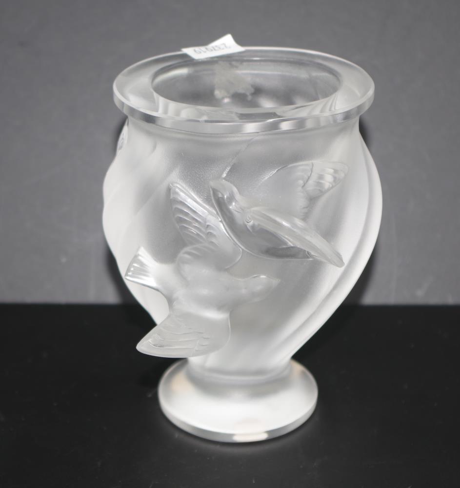 Lalique France "Rosine" frosted crystal vase - Image 2 of 5