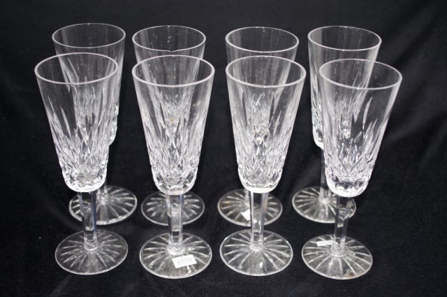 Eight Waterford crystal "Lismore"champagne glasses - Image 2 of 3