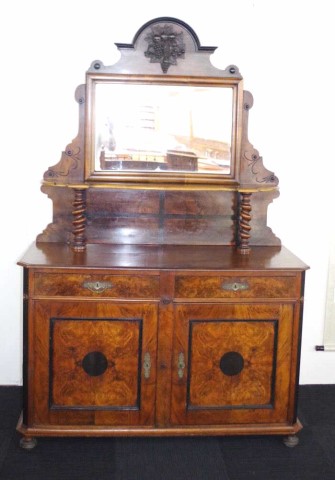 Antique European walnut chiffonier - Image 2 of 7