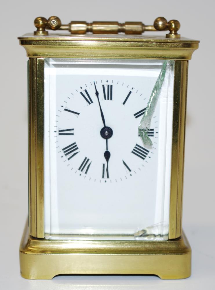 Vintage brass cased carriage clock - Image 5 of 5