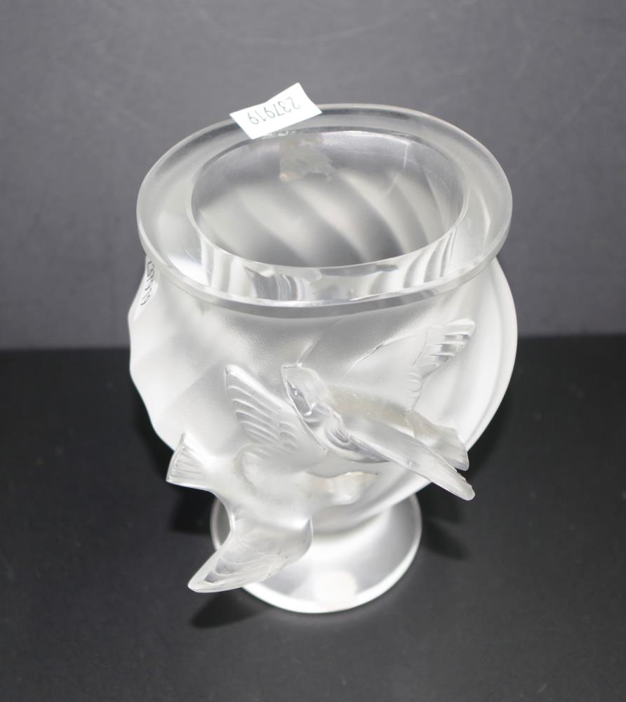 Lalique France "Rosine" frosted crystal vase - Image 3 of 5