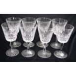 Eight Waterford 'Lismore' claret glasses