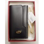 ST Dupont Paris black leather key holder