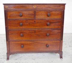 Georgian inlaid mahogany chest of drawers