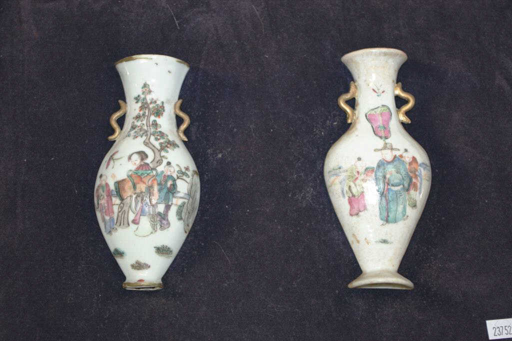 Two Chinese antique wall vases