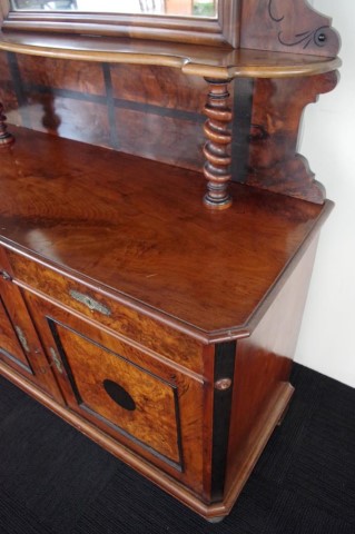 Antique European walnut chiffonier - Image 4 of 7