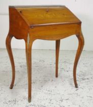 Louis XV style inlaid walnut desk