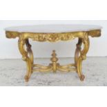 Louis XV style gilt wood centre table