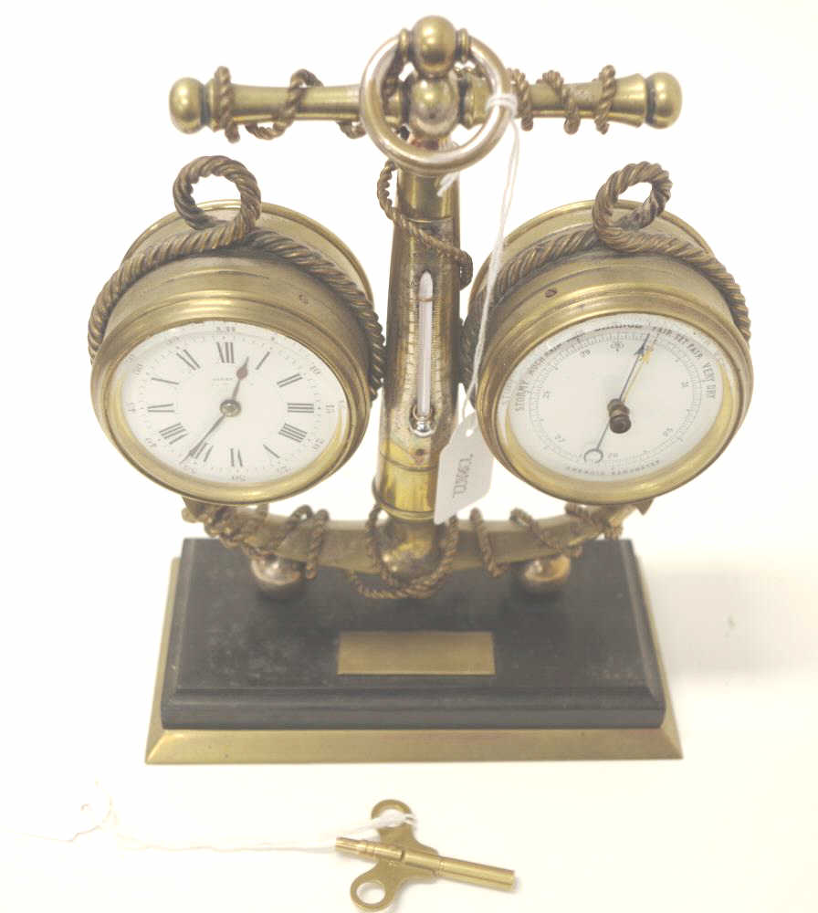 Nautical theme desk clock /thermometer /barometer - Image 4 of 5