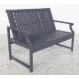 Outdoor settee slat bench seat