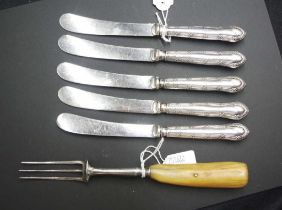 Five late Victorian butter knives