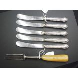 Five late Victorian butter knives