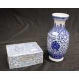 Two various Chinese blue & white decorated pieces