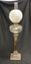 Antique kerosene banquet lamp