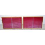 Pair of display cases suitable for wall mounting