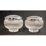 Pair of Stuart crystal rose bowls